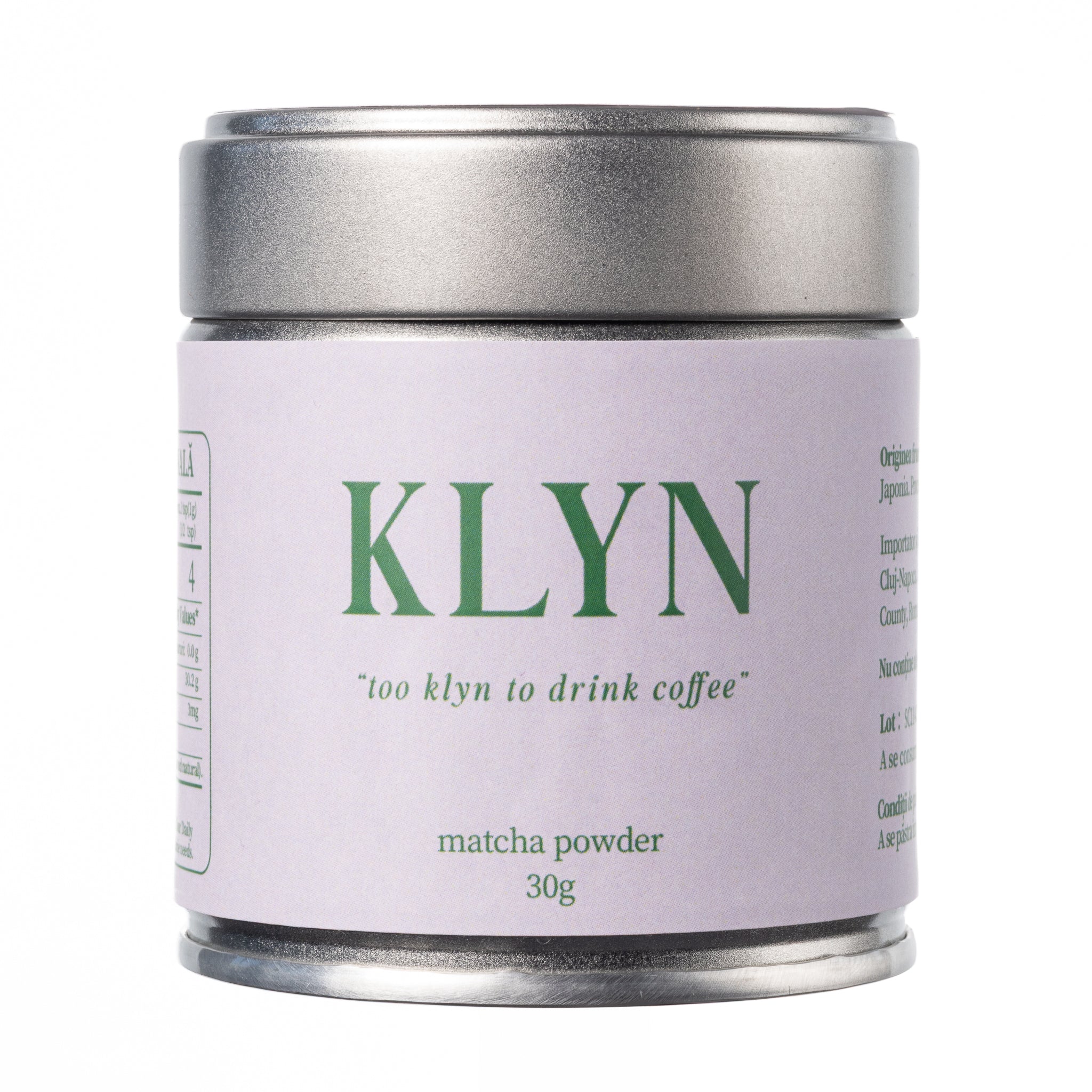 KLYN Matcha Powder – Ceai Matcha Japonez Ceremonial, 30g